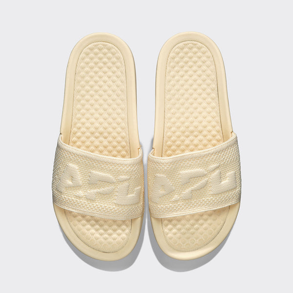 athletic propulsion labs Women's Big Logo TechLoom Slide French Vanilla