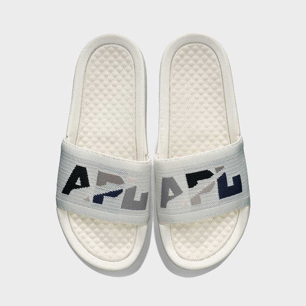 athletic propulsion labs Women's Big Logo TechLoom Slide Ivory / Cement / Multi
