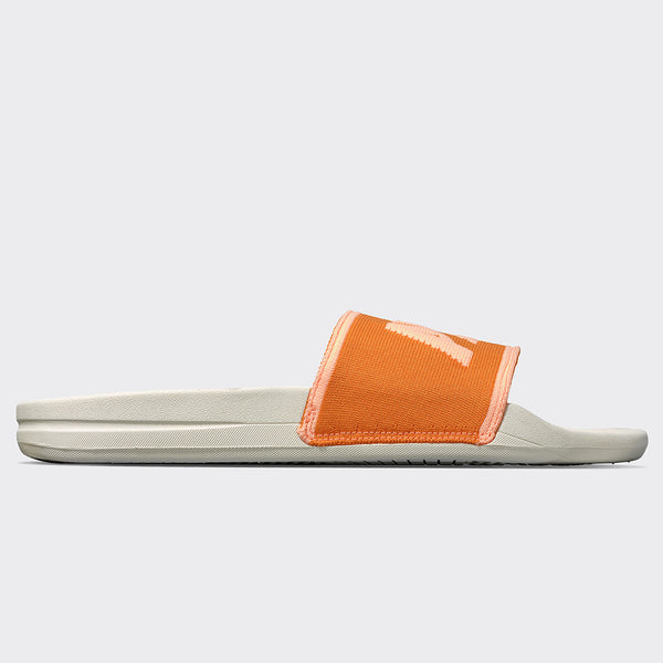 Athletic Propulsion Labs Women's Big Logo TechLoom Slide Ivory / Orange / Neon Peach