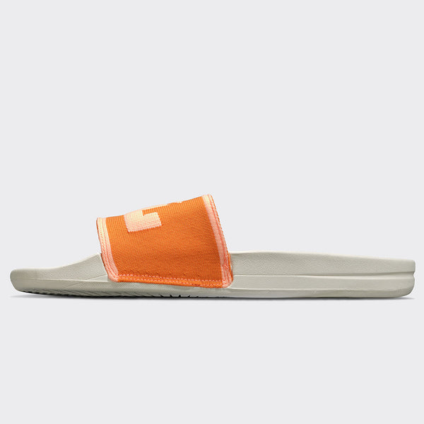Athletic Propulsion Labs Women's Big Logo TechLoom Slide Ivory / Orange / Neon Peach