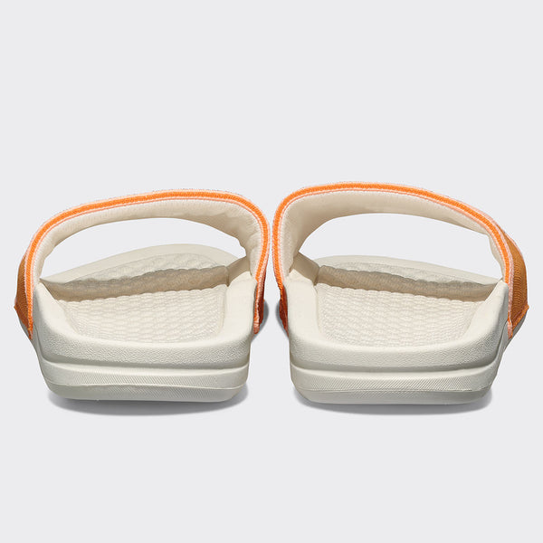 Athletic Propulsion Labs Women's Big Logo TechLoom Slide Ivory / Orange / Neon Peach