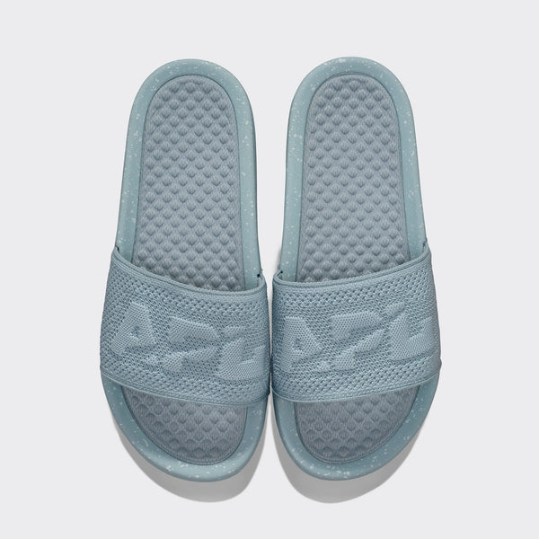 athletic propulsion labs Women's Big Logo TechLoom Slide Low Tide / Aqua Mist / Speckle