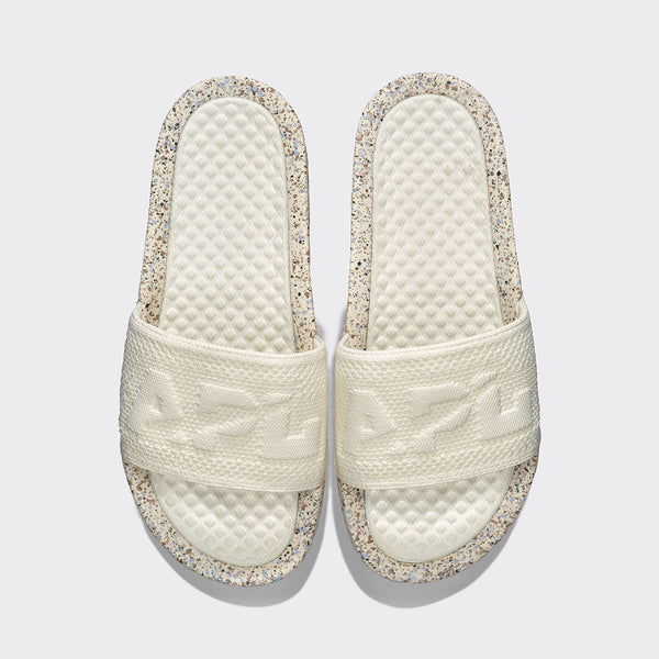 athletic propulsion labs Women's Big Logo TechLoom Slide Pristine / Fatigue / Speckle