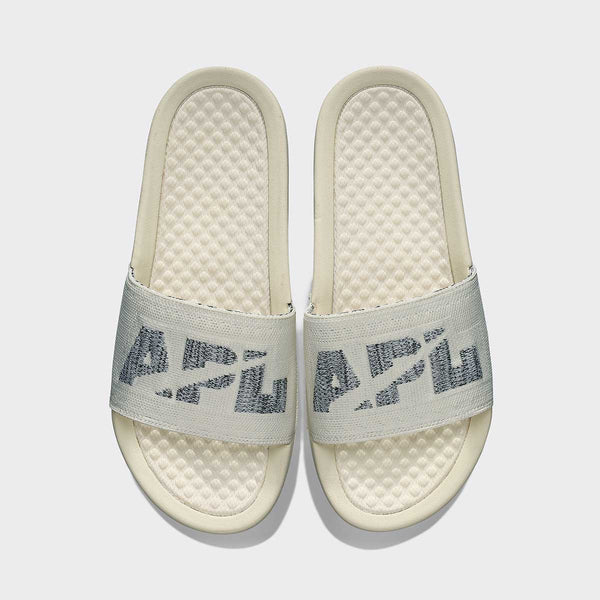 athletic propulsion labs Women's Big Logo TechLoom Slide Pristine / Heather Grey