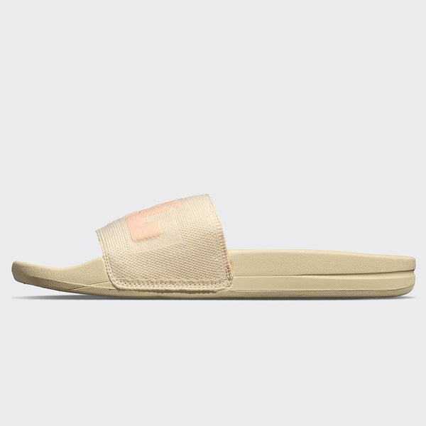 Athletic Propulsion Labs Women's Big Logo TechLoom Slide Vanilla / Neon Peach