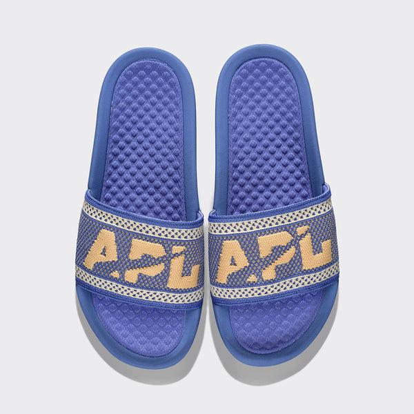 athletic propulsion labs Women's Big Logo TechLoom Slide Viola / Alabaster / Sunkissed