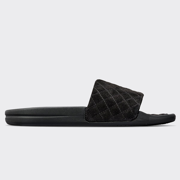 Athletic Propulsion Labs Women's Suede Lusso Slide Black
