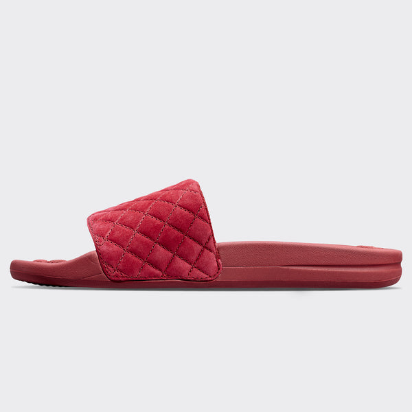 Athletic Propulsion Labs Women's Suede Lusso Slide Crimson