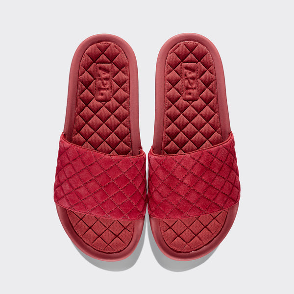 athletic propulsion labs Women's Suede Lusso Slide Crimson