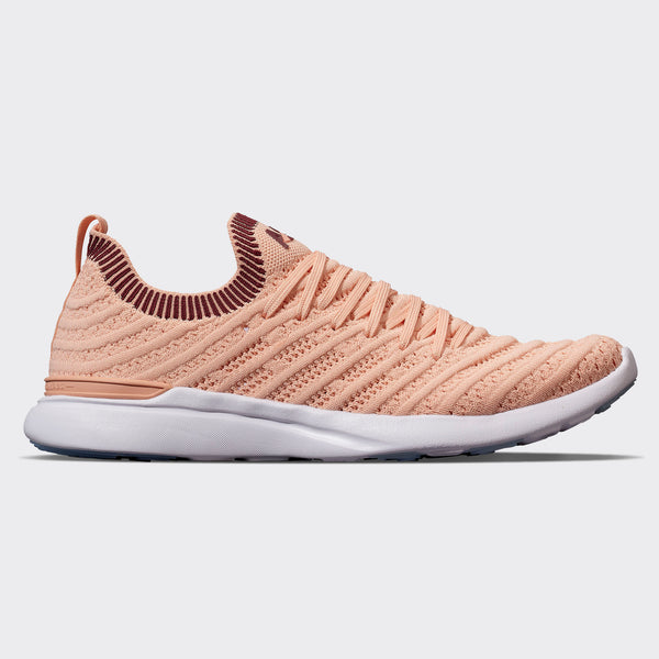 athletic propulsion labs Women's TechLoom Wave Blush / Burgundy / Ribbed