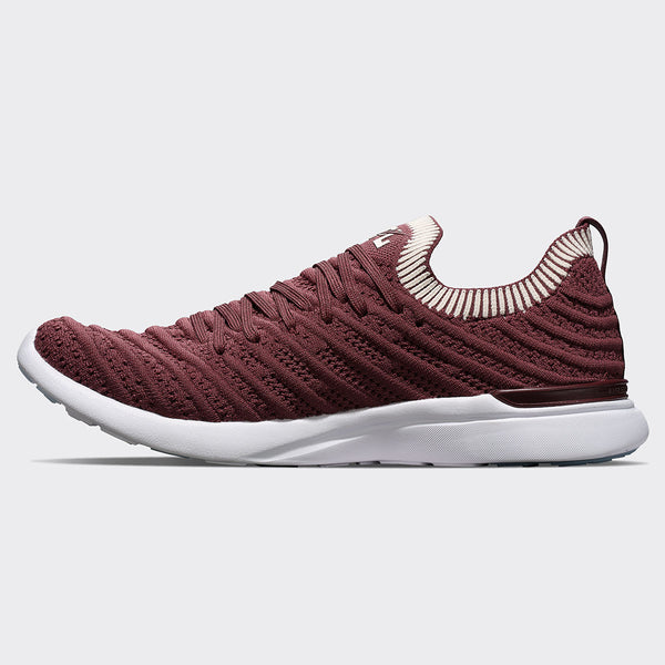 Athletic Propulsion Labs Women's TechLoom Wave Burgundy / Creme / Ribbed