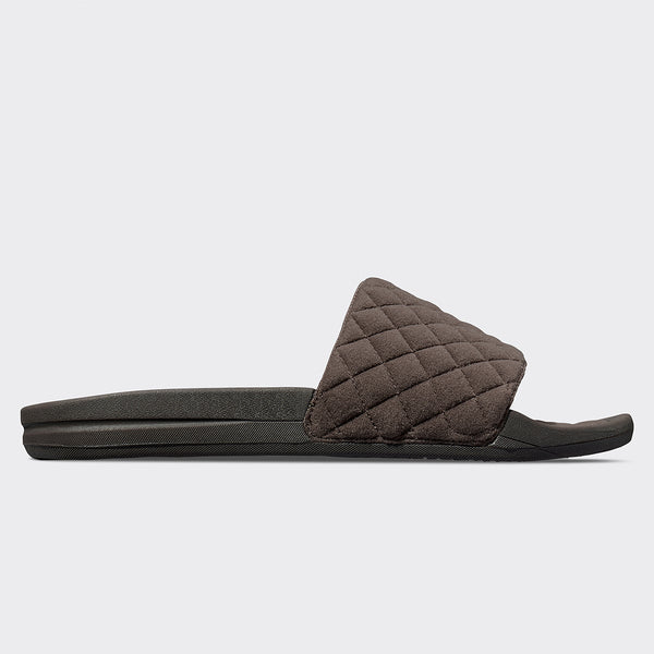 Athletic Propulsion Labs Women's Vegan Suede Lusso Slide Chocolate