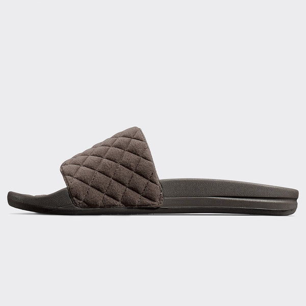 Athletic Propulsion Labs Women's Vegan Suede Lusso Slide Chocolate