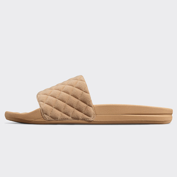 Athletic Propulsion Labs Women's Vegan Suede Lusso Slide Tan