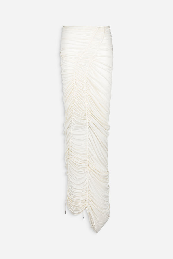 atlein Asymmetric ruched skirt