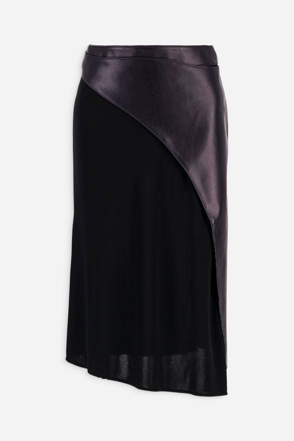 atlein Bi-material buckle detail skirt - Exclusive