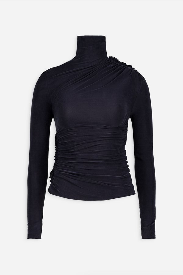 atlein Mock neck ruched top