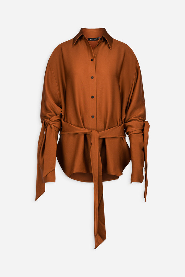 atlein Oversize knot detail shirt
