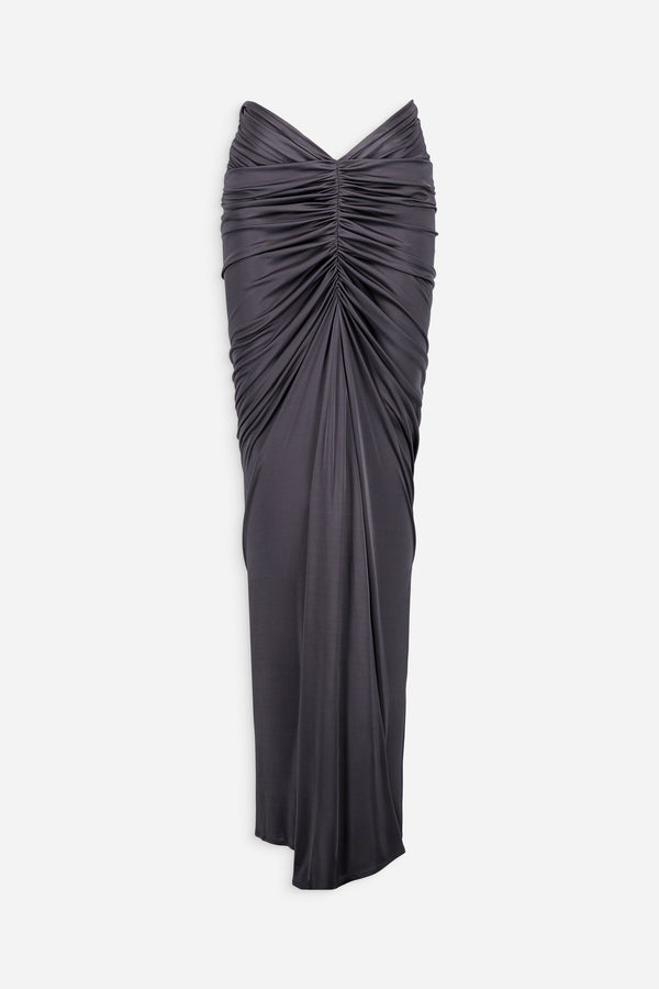 atlein Ruched pocket long skirt