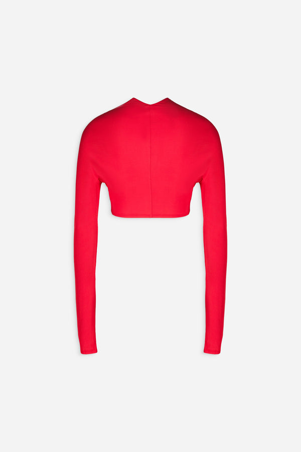 Atlein V Neck Front Ruched Crop - Exclusive