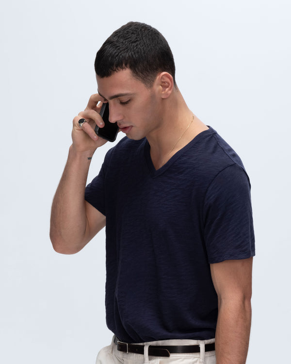 Atm Anthony Thomas Melillo SLUB JERSEY V-NECK TEE