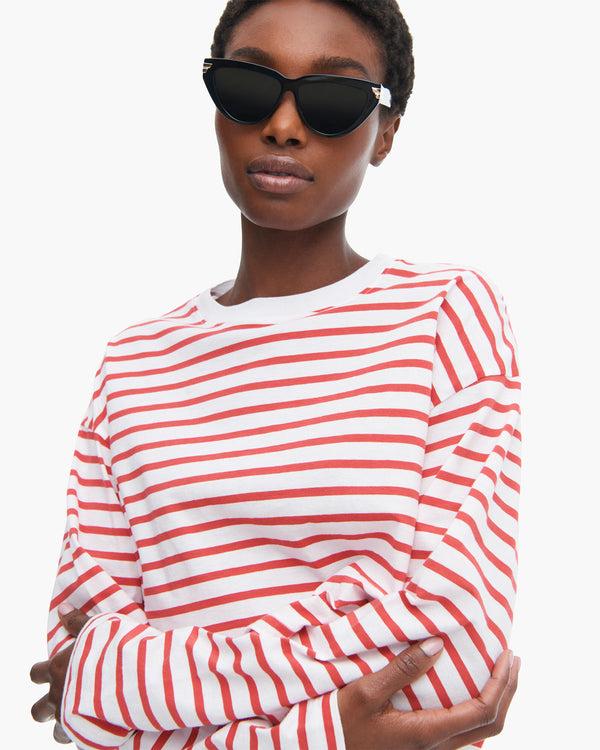 Atm Anthony Thomas Melillo CLASSIC JERSEY LONG SLEEVE CREW NECK BOXY TEE