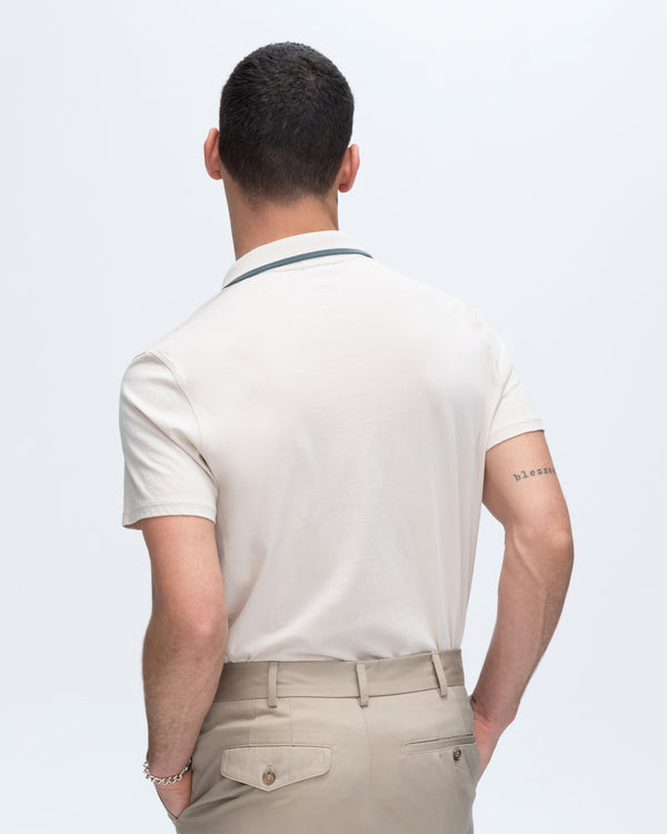 Atm Anthony Thomas Melillo CLASSIC JERSEY SHORT SLEEVE POLO WITH TIPPING