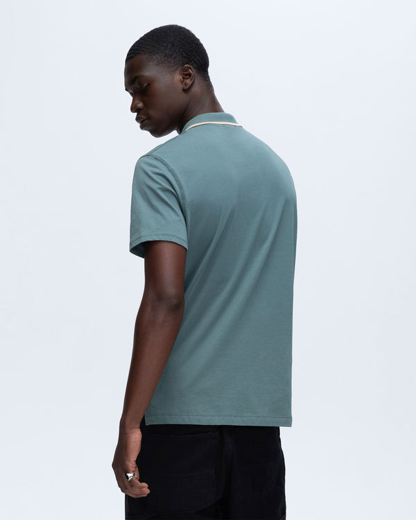 Atm Anthony Thomas Melillo CLASSIC JERSEY SHORT SLEEVE POLO WITH TIPPING