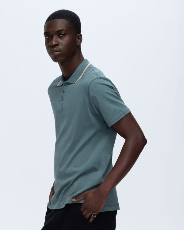 Atm Anthony Thomas Melillo CLASSIC JERSEY SHORT SLEEVE POLO WITH TIPPING