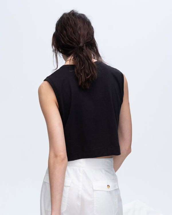 Atm Anthony Thomas Melillo CLASSIC JERSEY SLEEVELESS CROPPED MUSCLE TEE