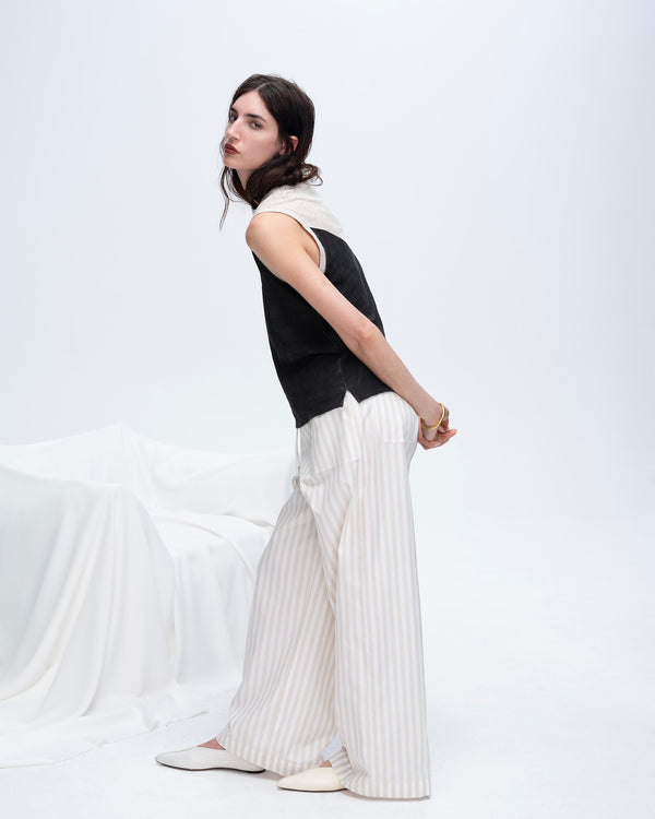 Atm Anthony Thomas Melillo COTTON BLEND YARN DIE STRIPE PULL ON PANTS
