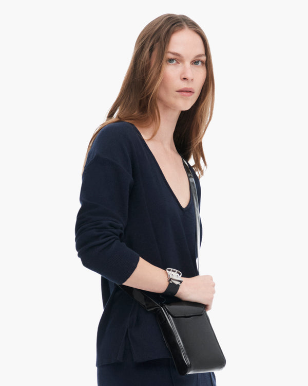 Atm Anthony Thomas Melillo COTTON CASHMERE BOXY V-NECK SWEATER