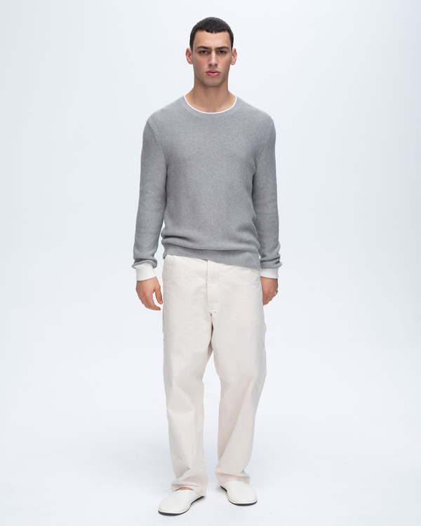 atm anthony thomas melillo COTTON CASHMERE COLORBLOCK CREW NECK SWEATER