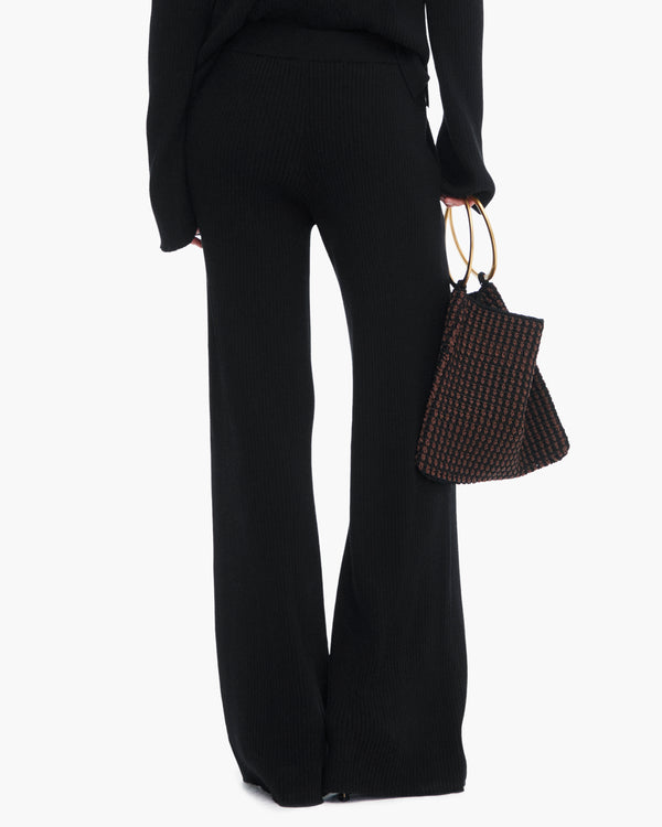 Atm Anthony Thomas Melillo COTTON CASHMERE RIBBED WIDE LEG PULL ON PANT