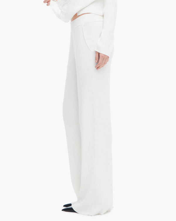Atm Anthony Thomas Melillo COTTON CASHMERE RIBBED WIDE LEG PULL ON PANT
