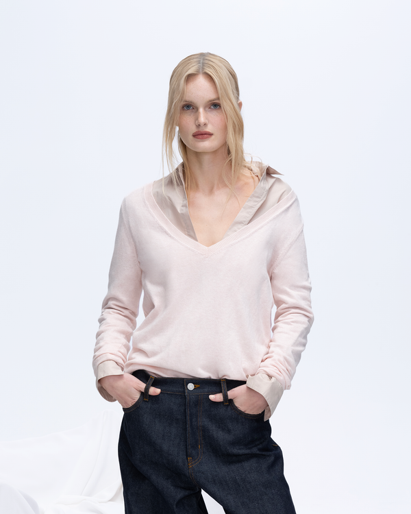 Atm Anthony Thomas Melillo COTTON CASHMERE V-NECK SWEATER