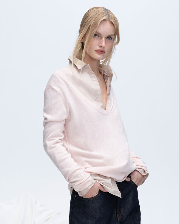 atm anthony thomas melillo COTTON CASHMERE V-NECK SWEATER