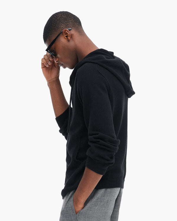 Atm Anthony Thomas Melillo COTTON CASHMERE ZIP UP HOODIE