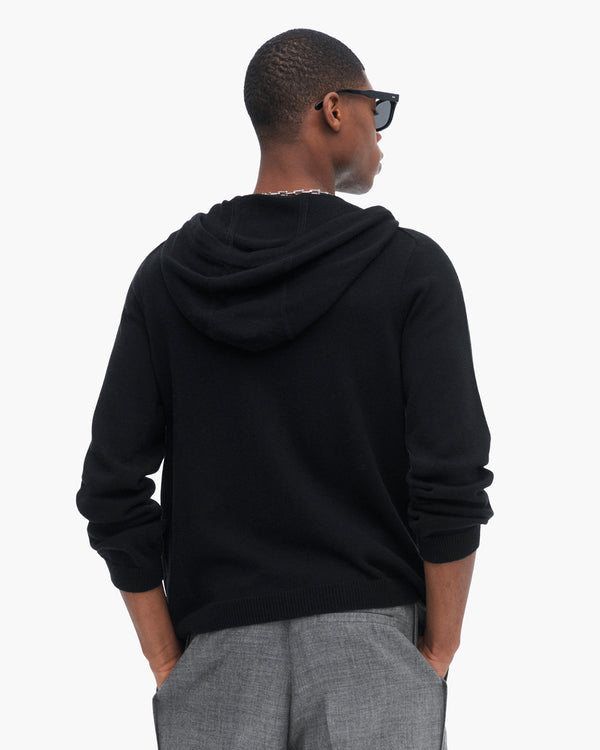 Atm Anthony Thomas Melillo COTTON CASHMERE ZIP UP HOODIE