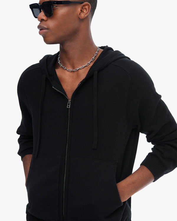 Atm Anthony Thomas Melillo COTTON CASHMERE ZIP UP HOODIE