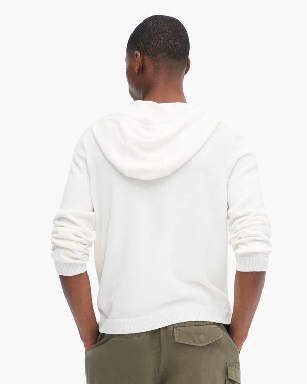 Atm Anthony Thomas Melillo COTTON CASHMERE ZIP UP HOODIE