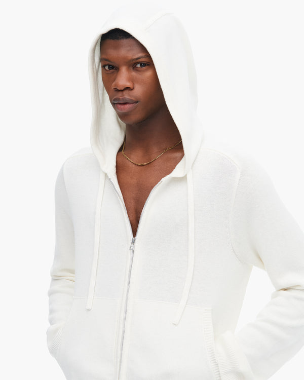 Atm Anthony Thomas Melillo COTTON CASHMERE ZIP UP HOODIE