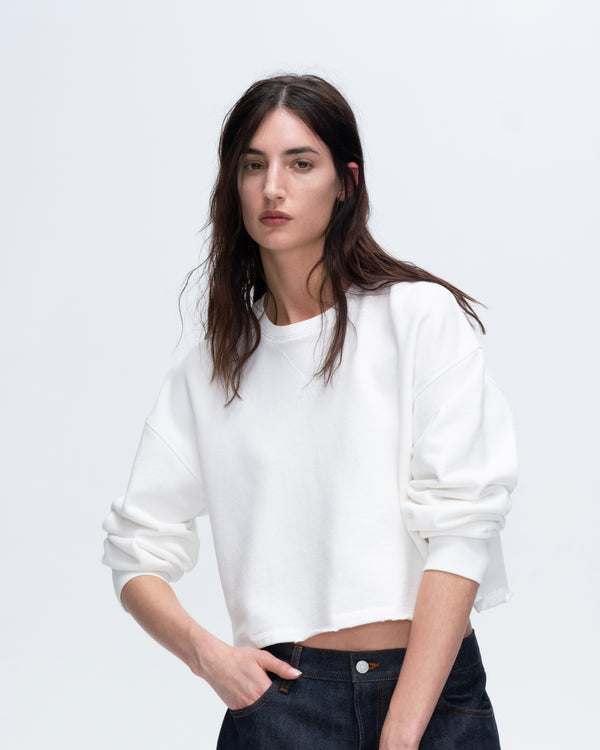 Atm Anthony Thomas Melillo FRENCH TERRY CUT-OFF SWEATSHIRT