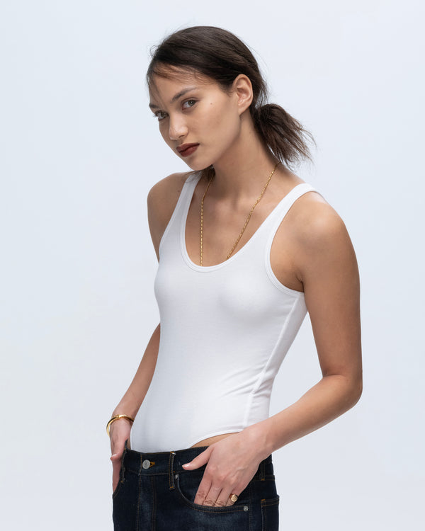 Atm Anthony Thomas Melillo MODAL RIB DEEP-V TANK BODYSUIT