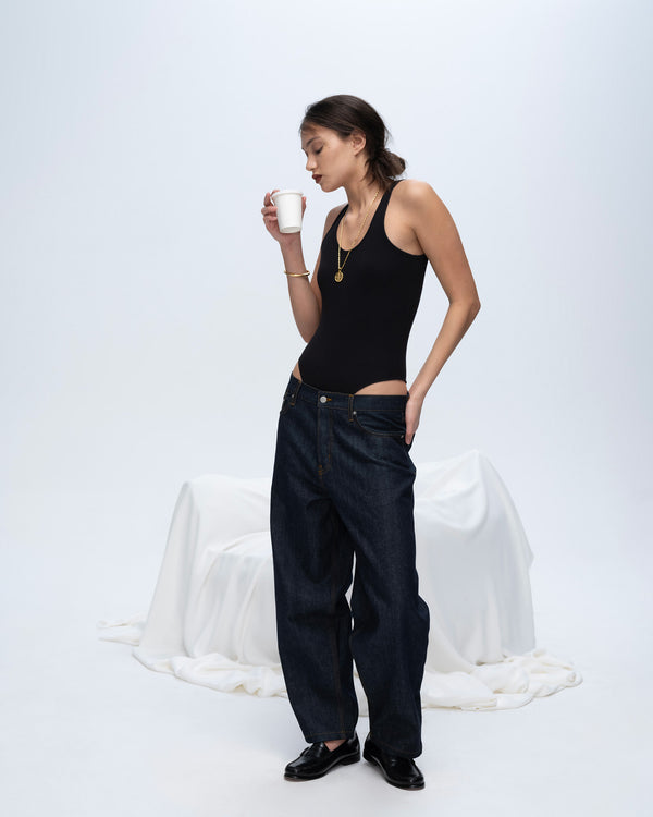 atm anthony thomas melillo MODAL RIB DEEP-V TANK BODYSUIT