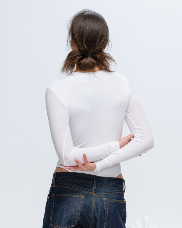 Atm Anthony Thomas Melillo MODAL RIB LONG SLEEVE BODYSUIT