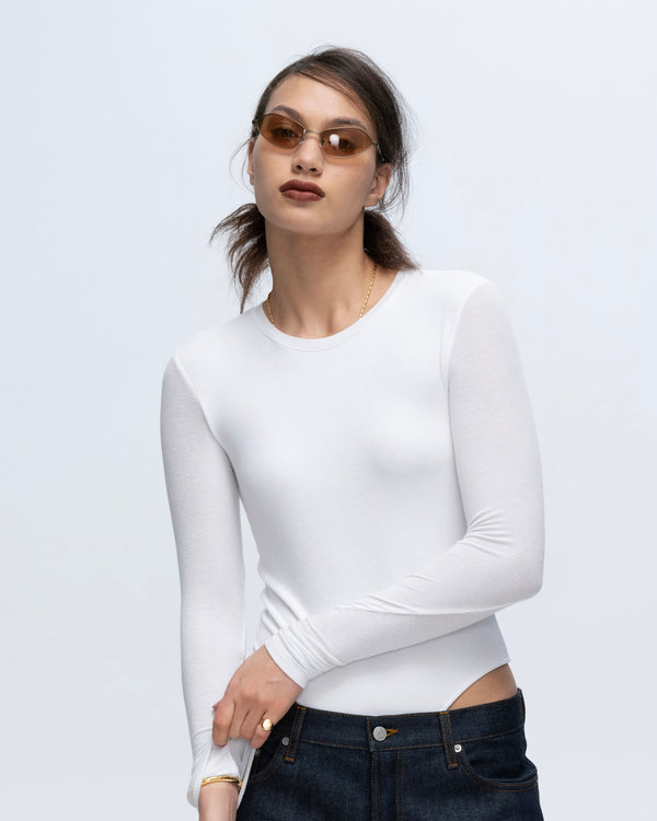 Atm Anthony Thomas Melillo MODAL RIB LONG SLEEVE BODYSUIT