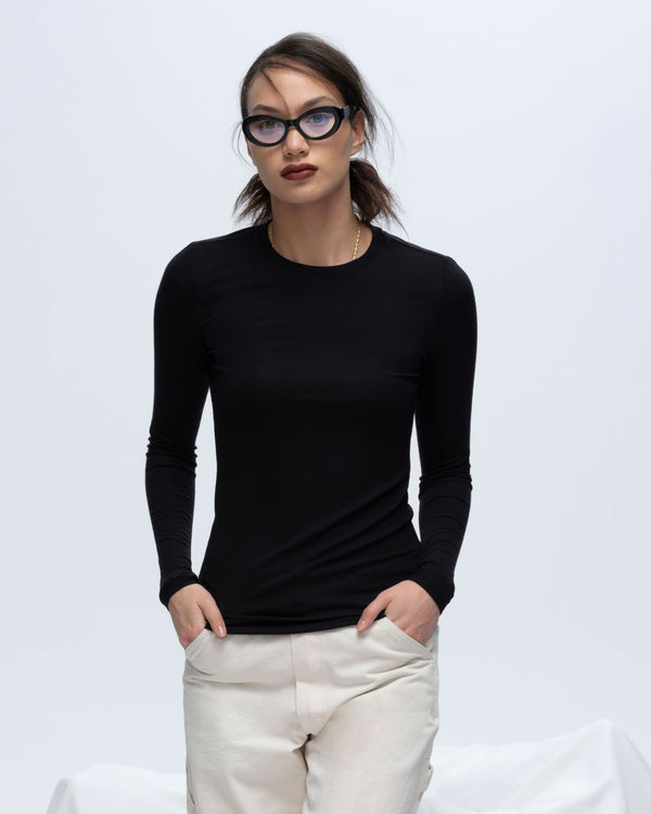 Atm Anthony Thomas Melillo MODAL RIB LONG SLEEVE CREW