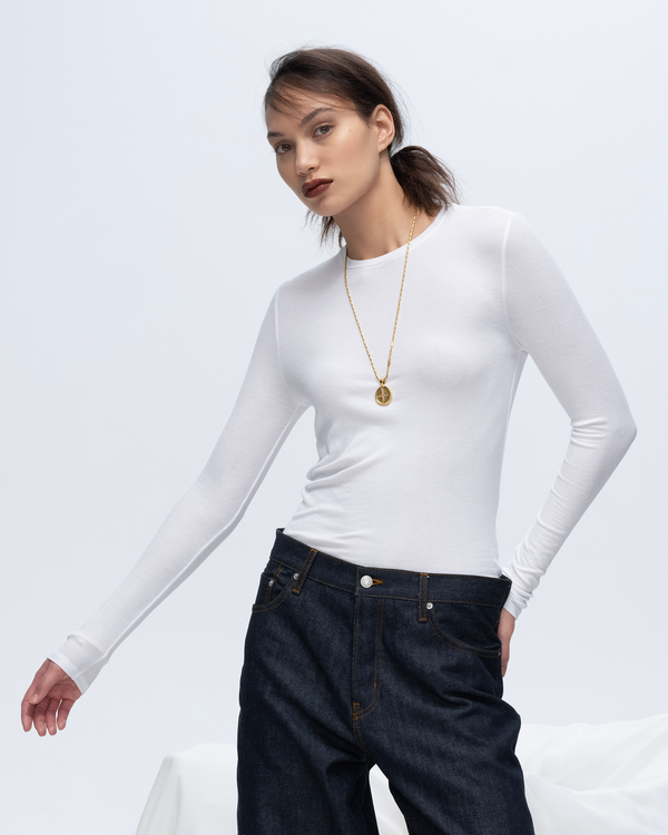 Atm Anthony Thomas Melillo MODAL RIB LONG SLEEVE CREW