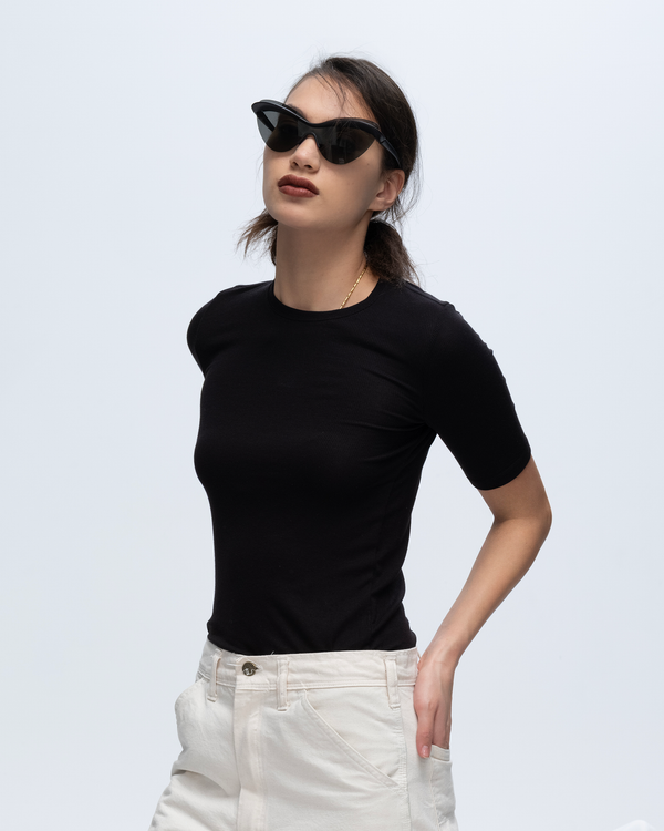 Atm Anthony Thomas Melillo MODAL RIB SHORT SLEEVE CREW NECK TEE